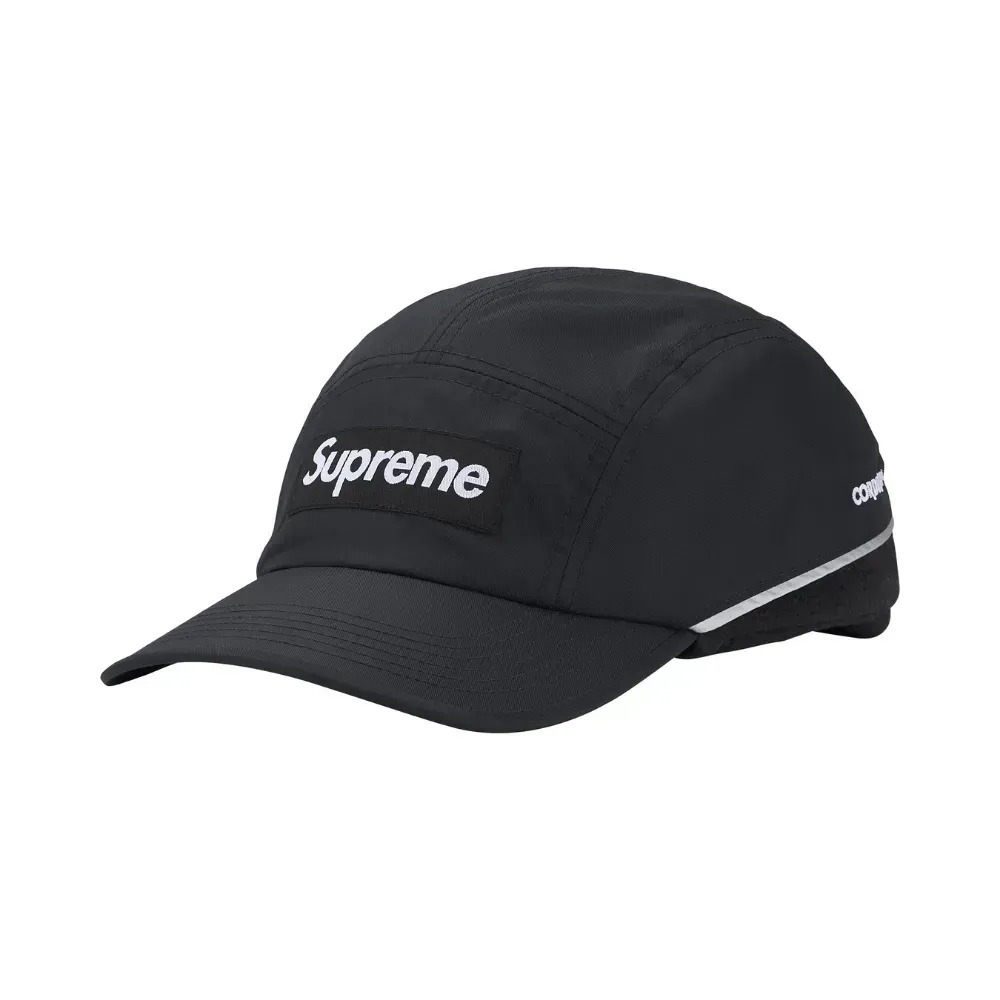 Boné Supreme Polartec Lined Packable Earflap Camp Black FW25-W19 — Único, Novo