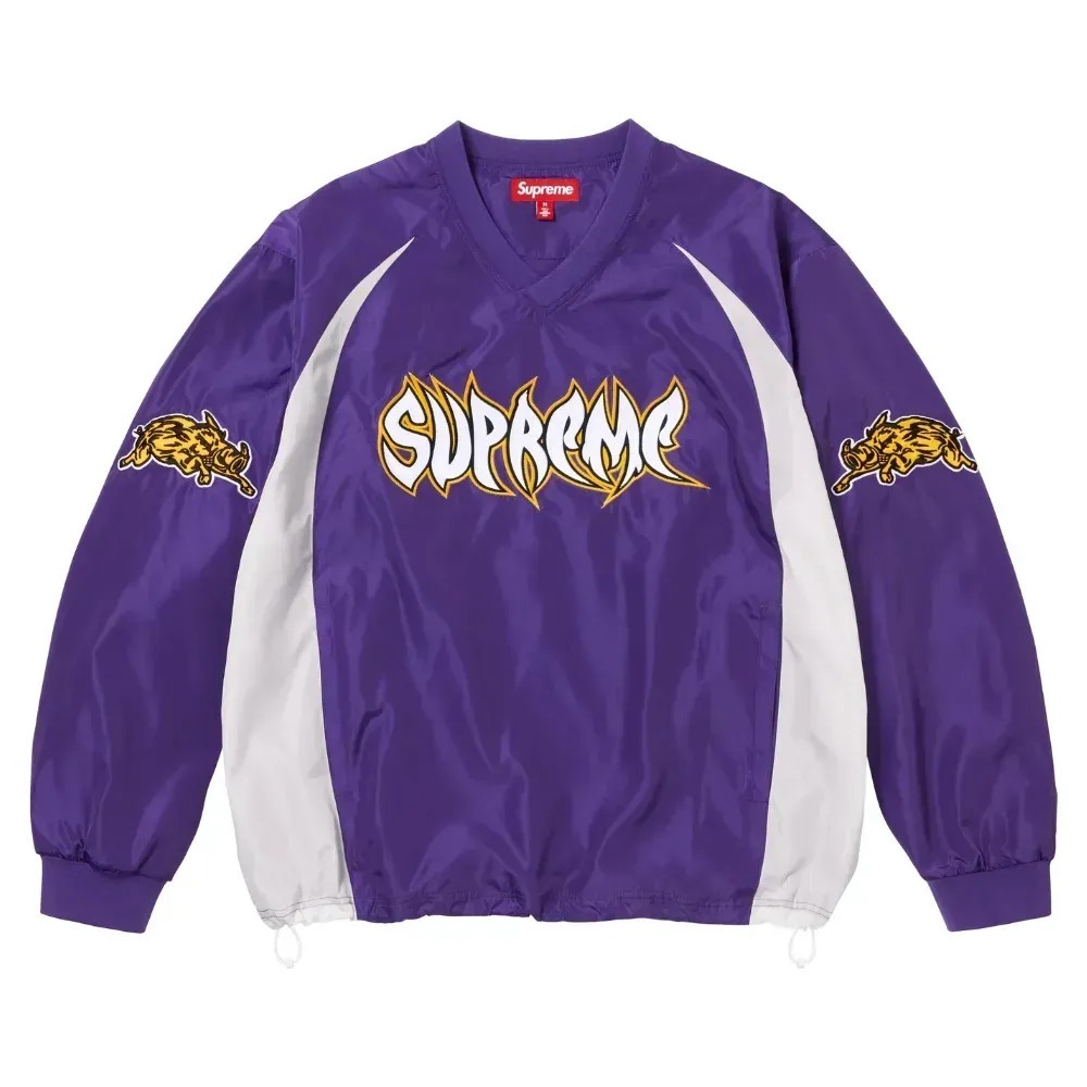Crewneck Supreme Warthog Warm Up Pullover Purple FW25-W19 — P / M / G / 2XG, Novo