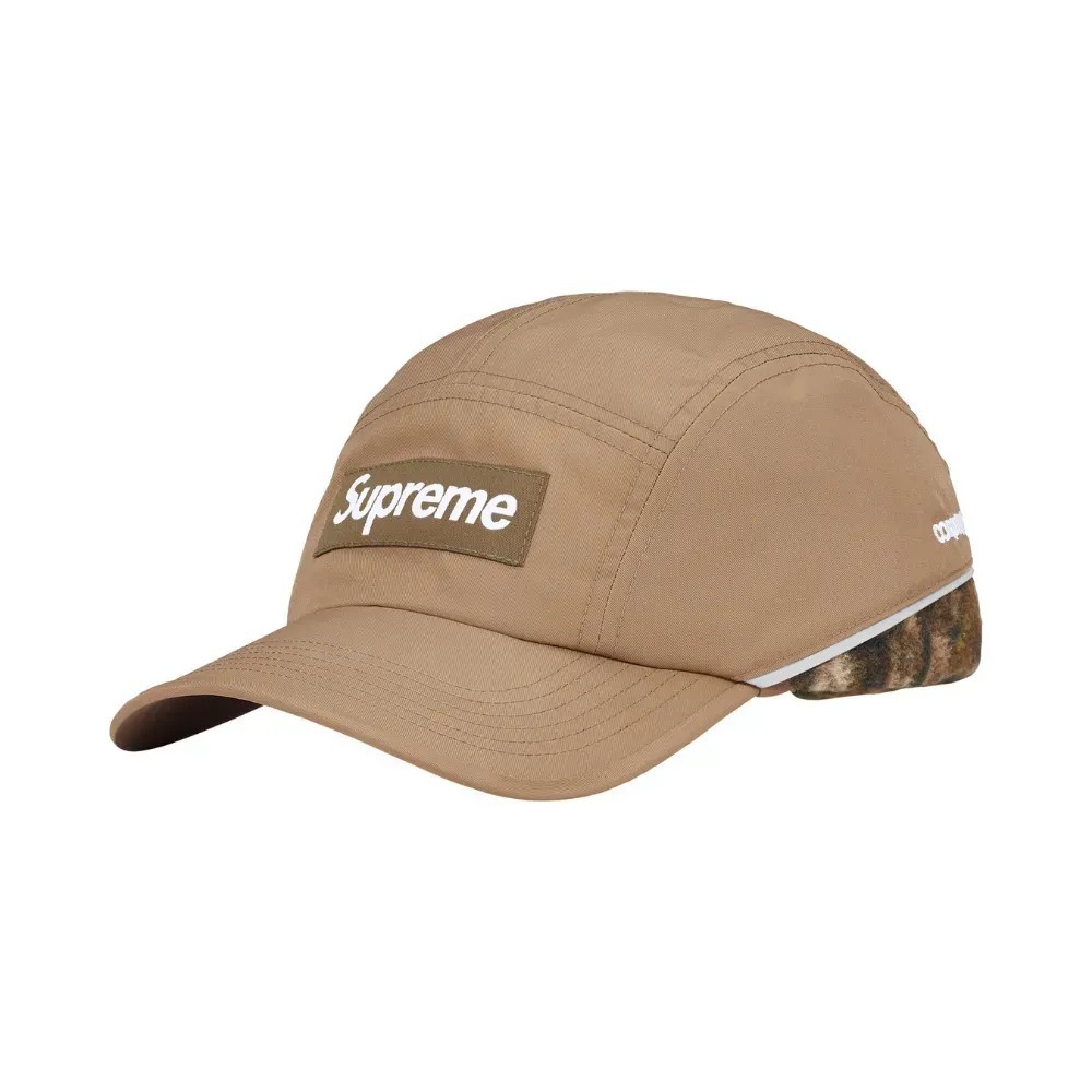 Boné Supreme Polartec Lined Packable Earflap Camp Khaki FW25-W19 — Único, Novo