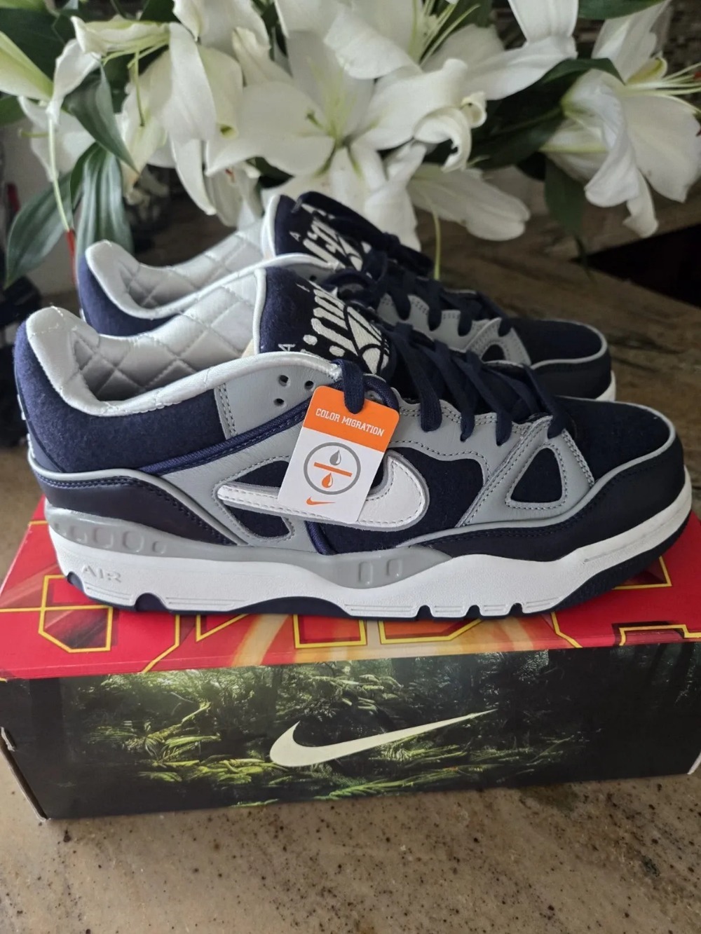 Nigo x Nike Air Force 3 Low Midnight Navy Shadow Grey — 37 / 38 / 39 / 39.5 / 40 / 40.5 / 41 / 42 / 42.5 / 43 / 44, Novo