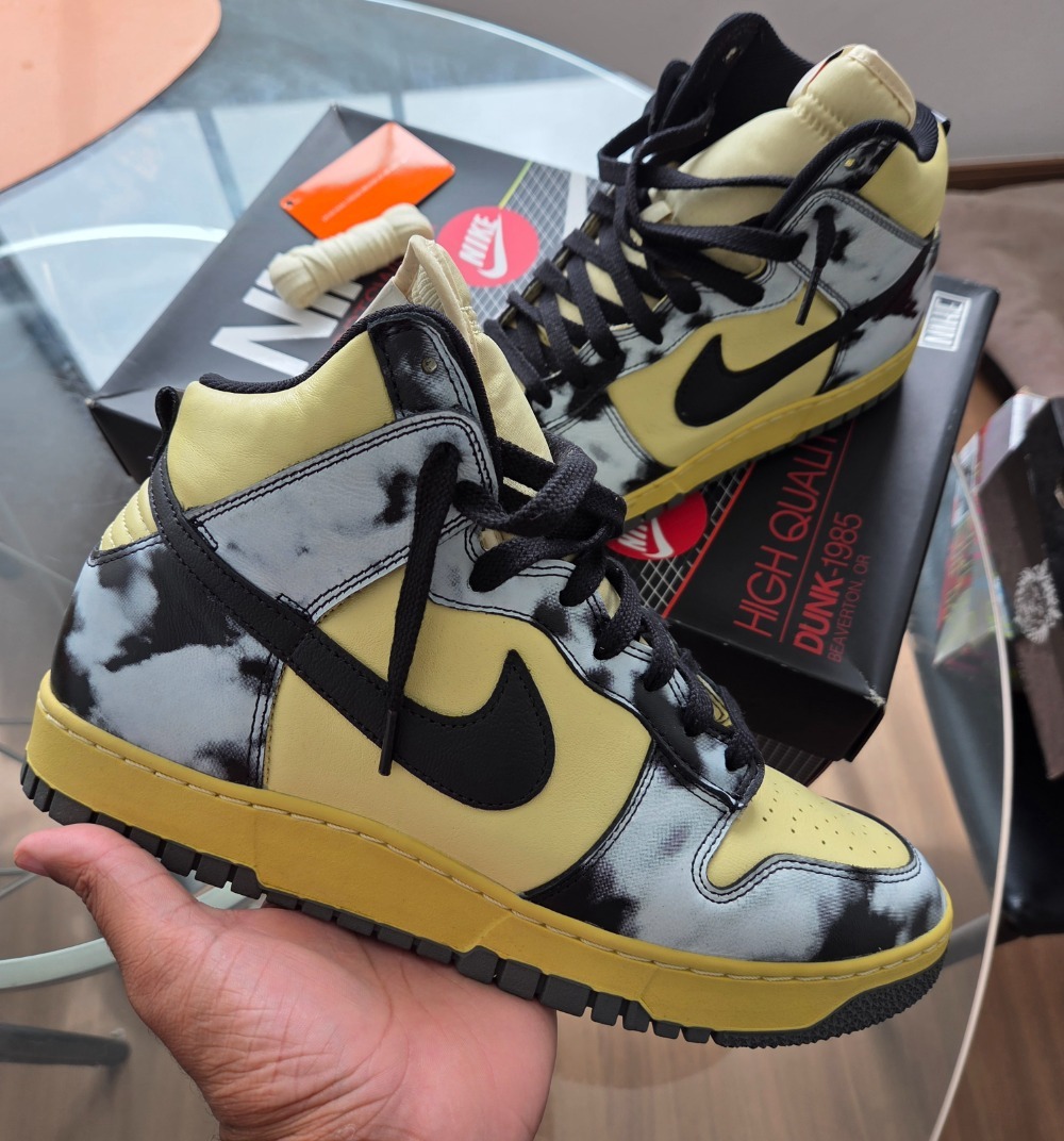 Nike Dunk High 1985 Blue Acid Wash — 42.5, Usado