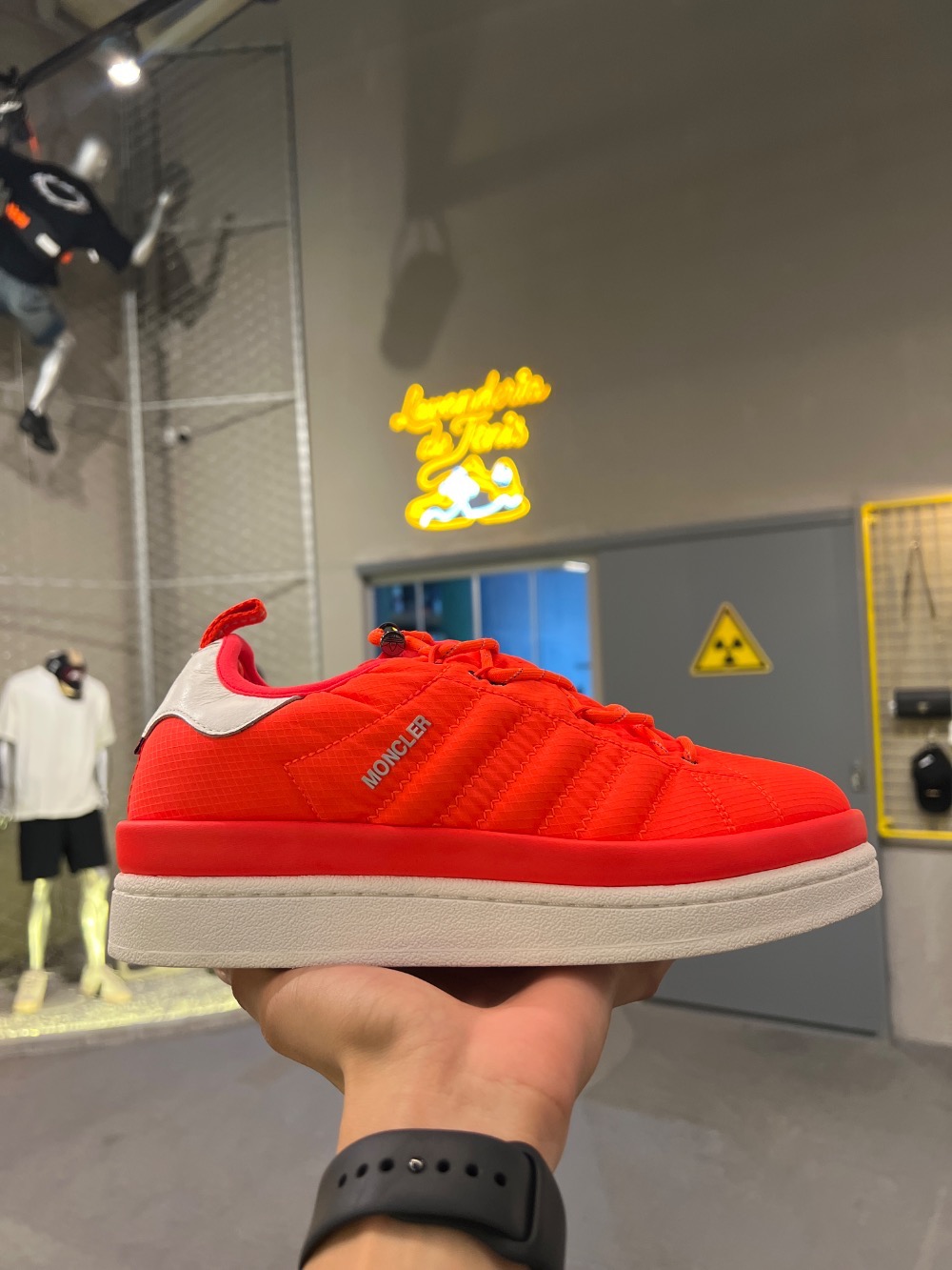 Moncler x adidas Campus Solar Red