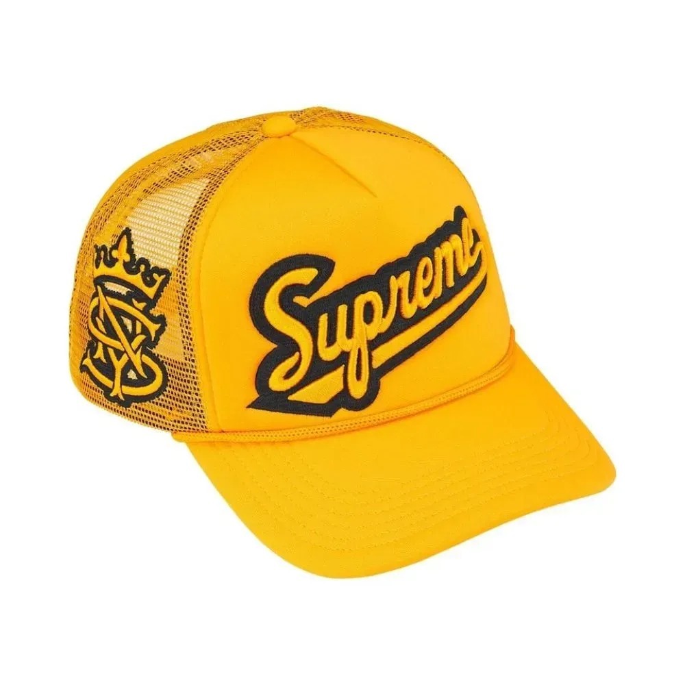 Boné Supreme University Mesh Back 5-Panel Gold SS26-W1 — Único, Novo