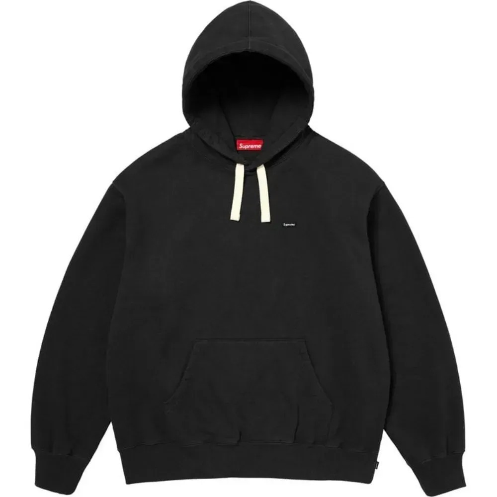 Moletom Supreme Small Box Drawcord Black SS26-W1 — P / M / G / XG / XXG, Novo