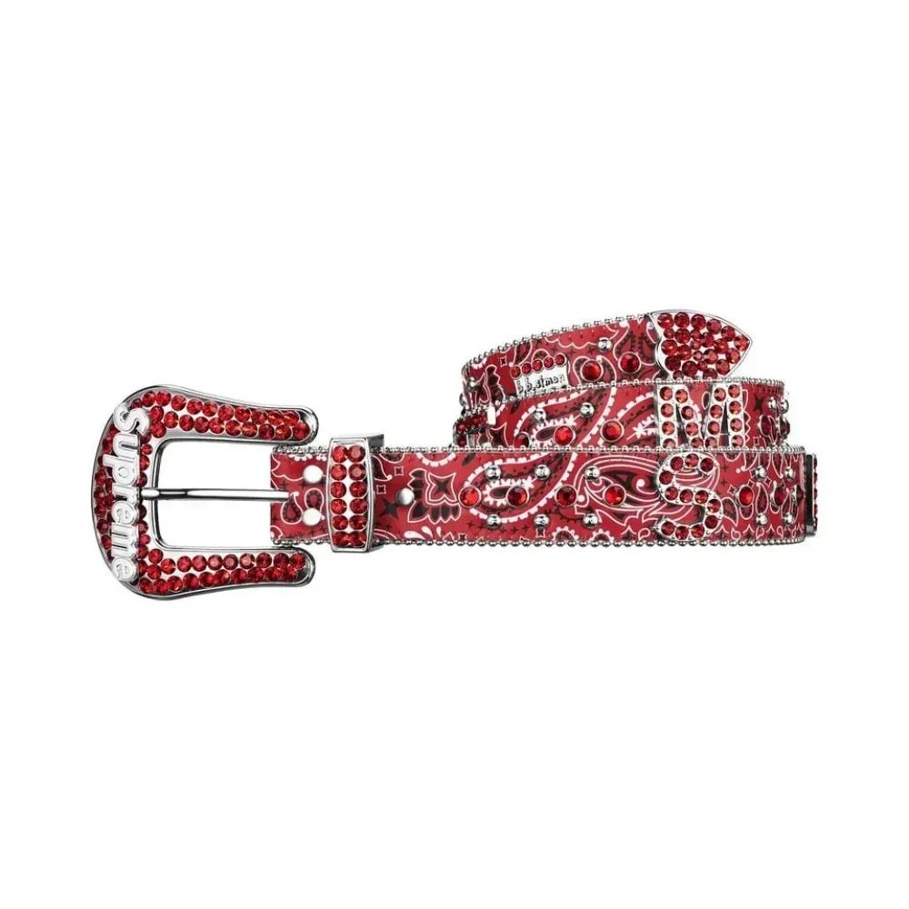 b.b. Simon x Supreme Cinto Bandana Red SS26-W1 — P / M / G / GG, Novo