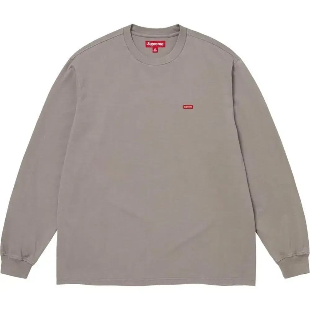 Camiseta Supreme Small Box Long Sleeve Grey SS26-W1 — M / XXG, Novo