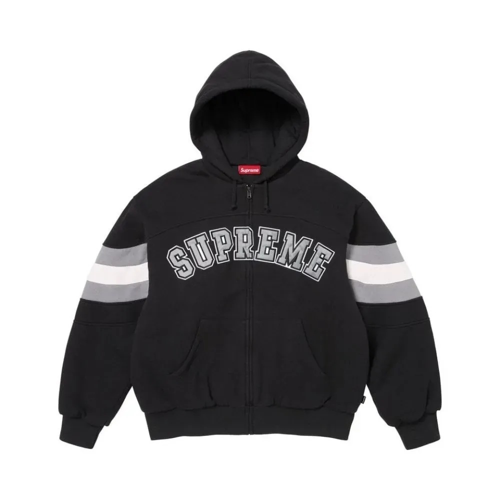 Moletom Supreme Filled Zip Up Hooded Black SS26-W1 — M / G / XG / XXG, Novo