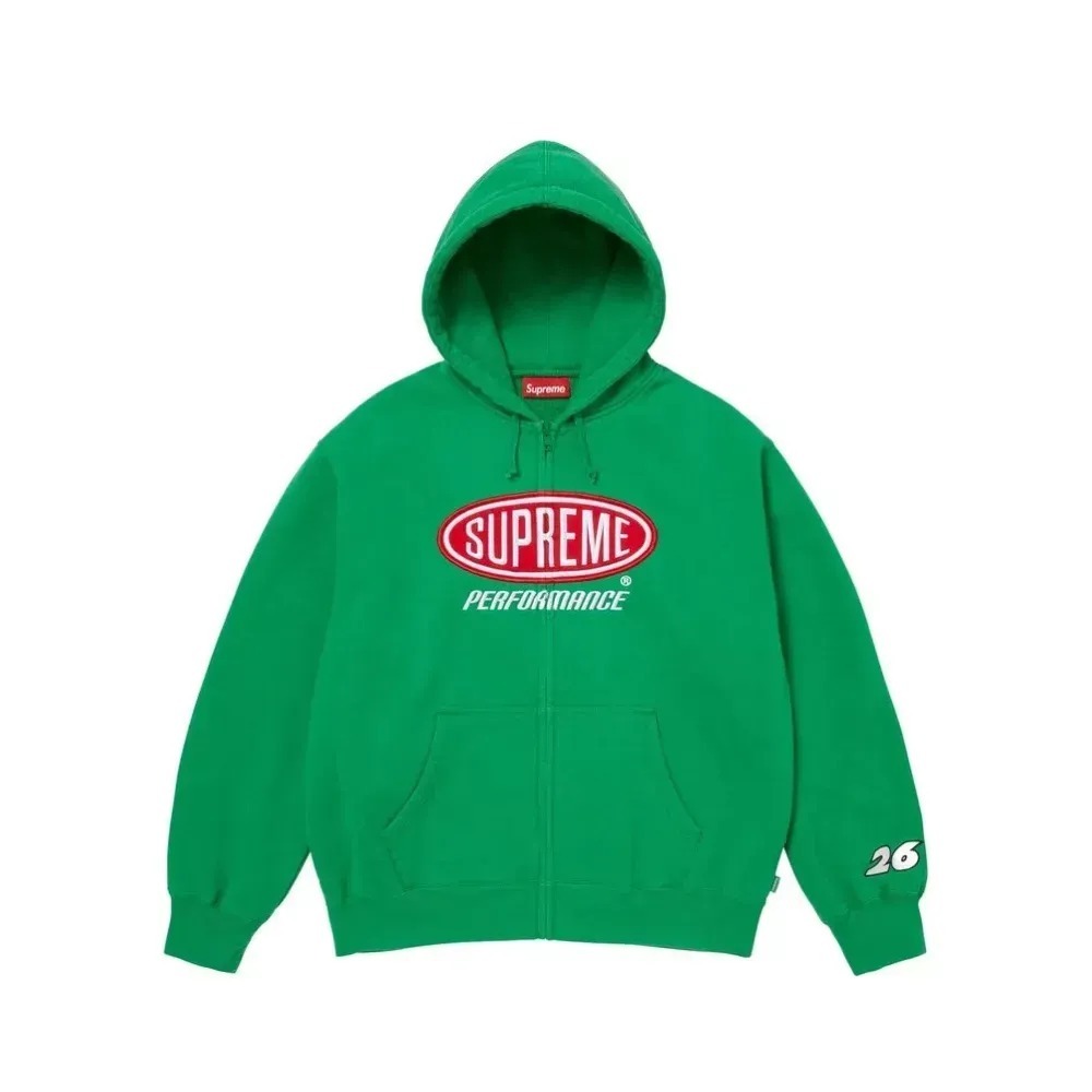 Moletom Supreme Performance Zip Up Green SS26-W1 — P / M / XG, Novo