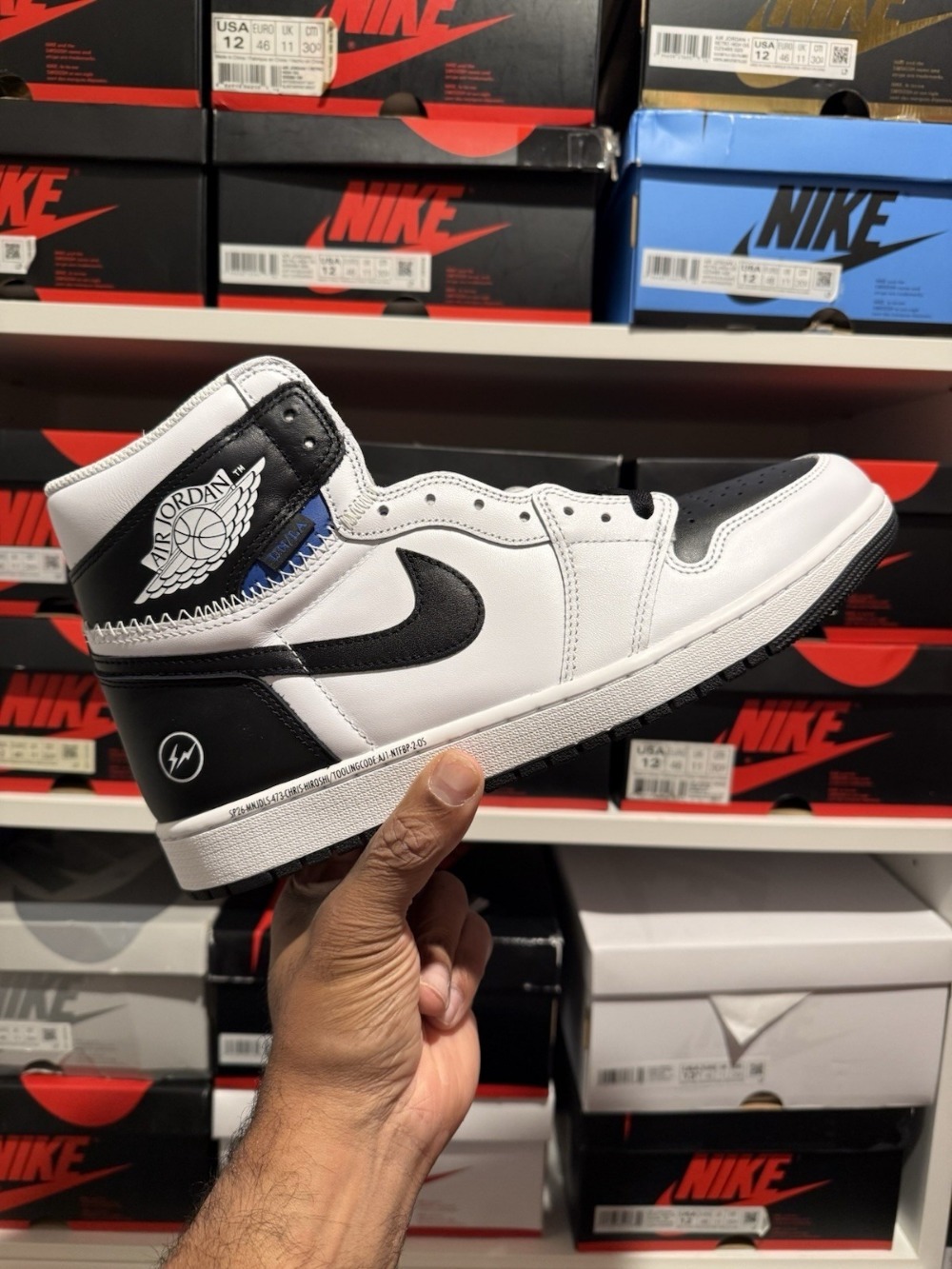 Union LA x Fragment x Air Jordan 1 Retro High White Black — 35.5 / 36 / 37 / 37.5, Novo