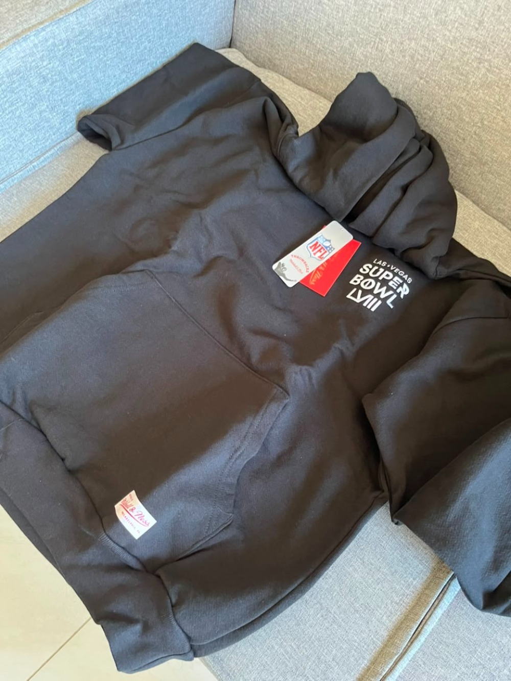 NFL Mitchell & Ness Usher Super Bowl LVIII Blacklight Legacy Hoodie