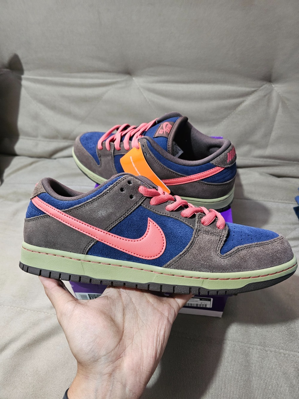 Nike SB Dunk Low Baroque Brown Midnight Navy — 43, Novo