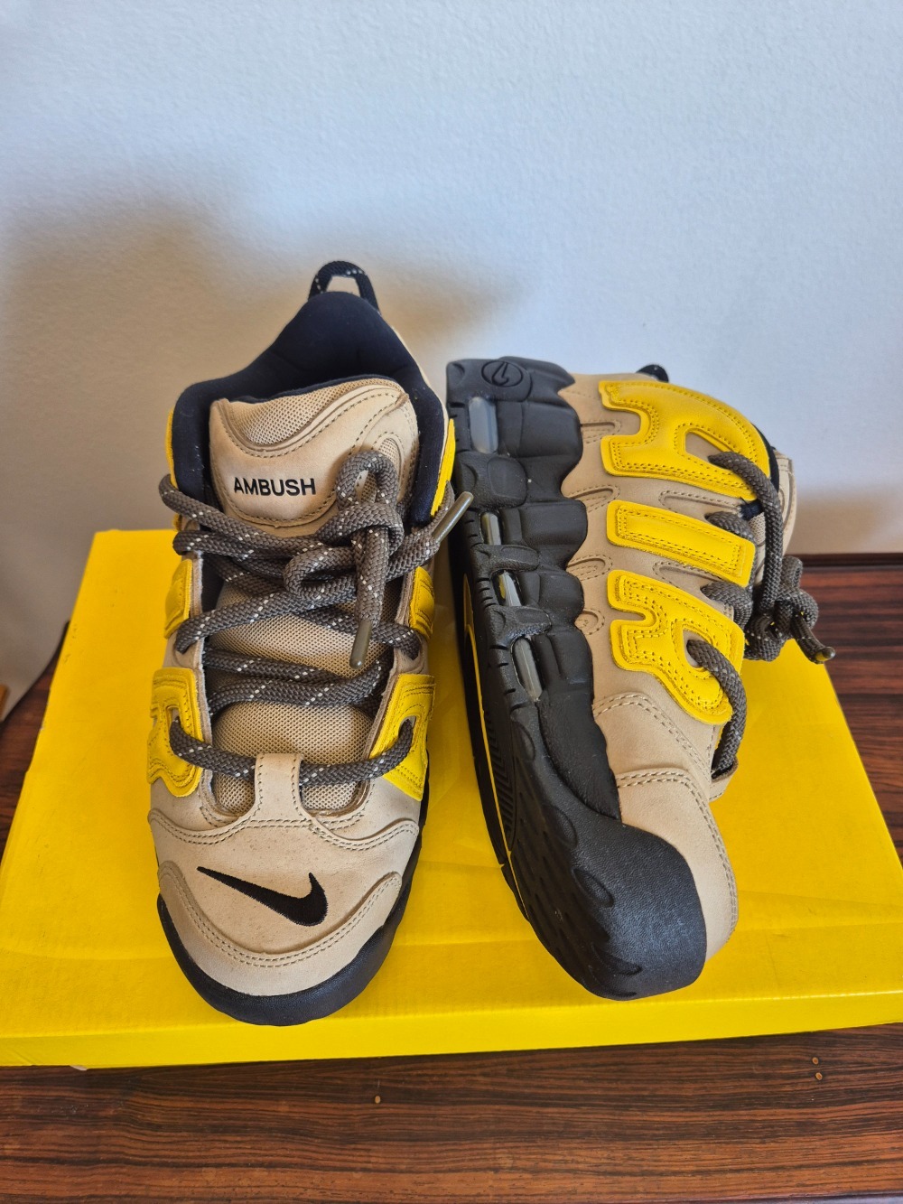 Ambush x Nike Air More Uptempo Low Limestone