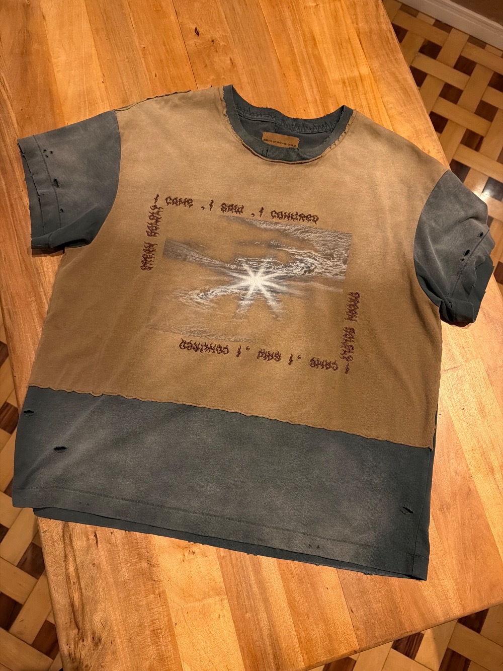 BIRTH OF ROYAL CHILD Distressed "Stained"