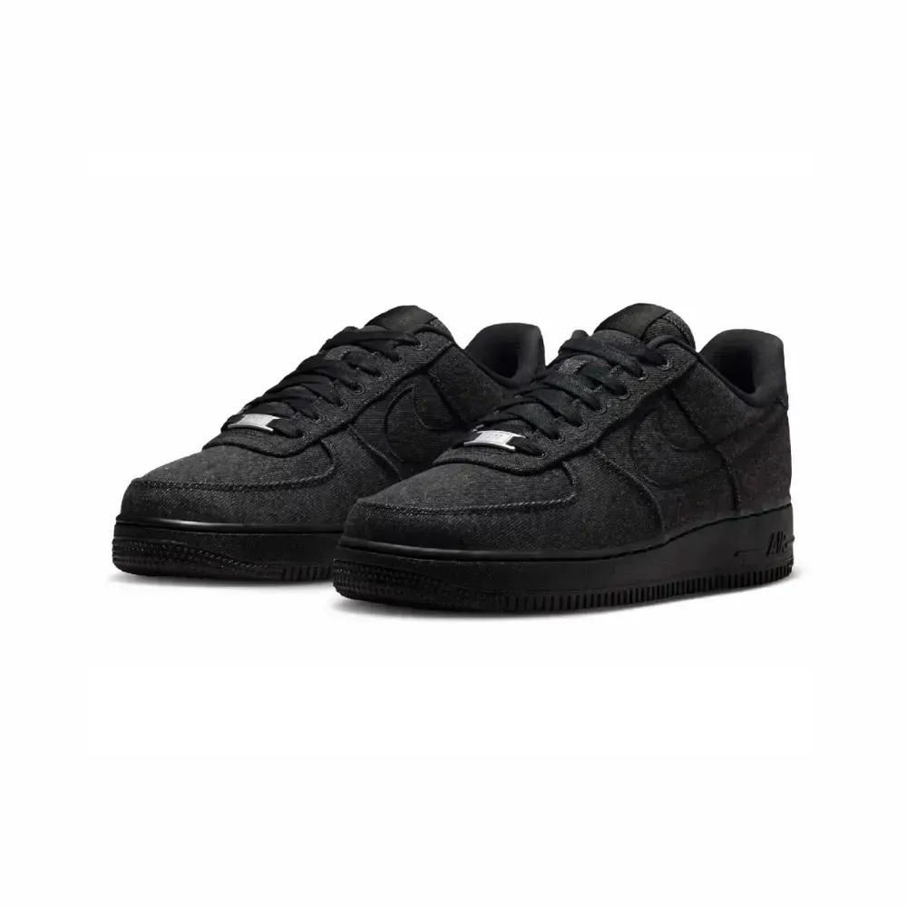 Nike Air Force 1 Low Black Denim — 34 / 35 / 35.5 / 36 / 37 / 37.5 / 38 / 39 / 39.5 / 41 / 42.5, Novo