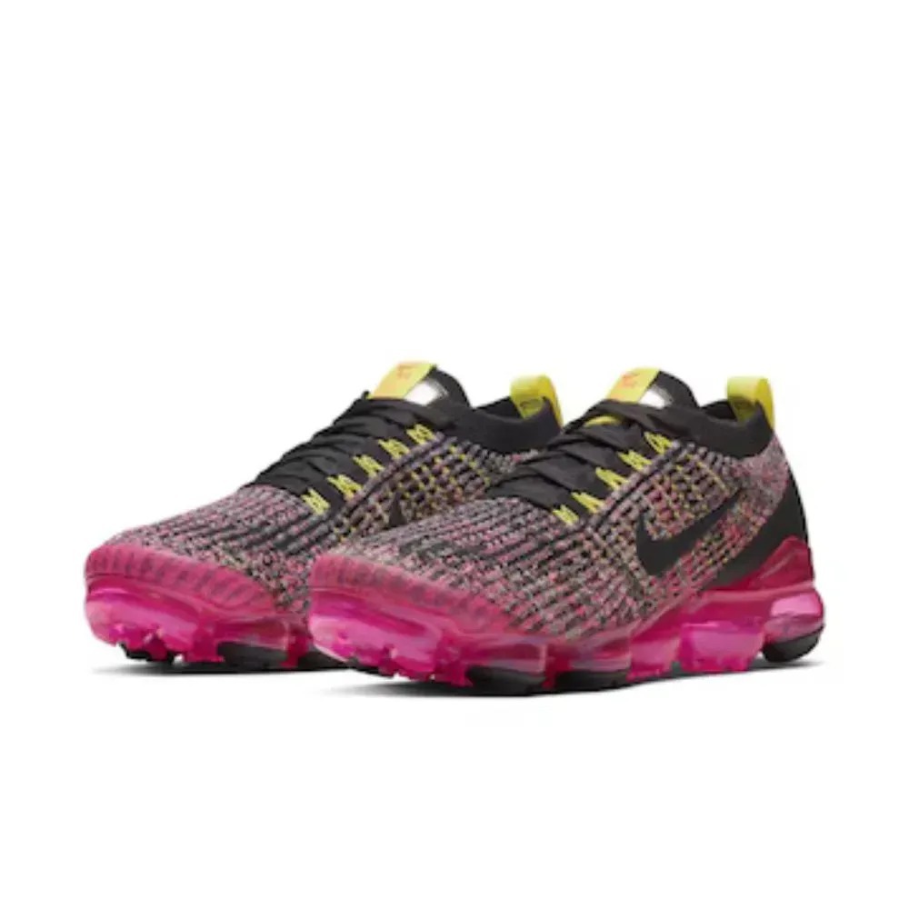 Nike Air VaporMax Flyknit 3 Black Pink Blast — 34 / 37.5 / 39.5, Novo