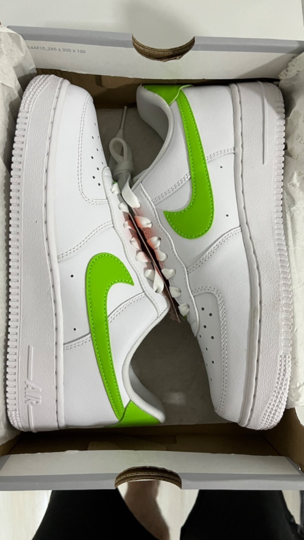 Nike Air Force 1 Low White Action Green — 37, Novo