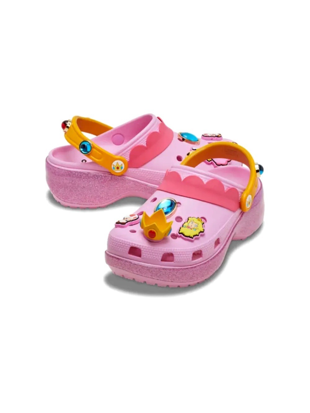Super Mario x Crocs Classic Platform Clog Princess Peach Pink