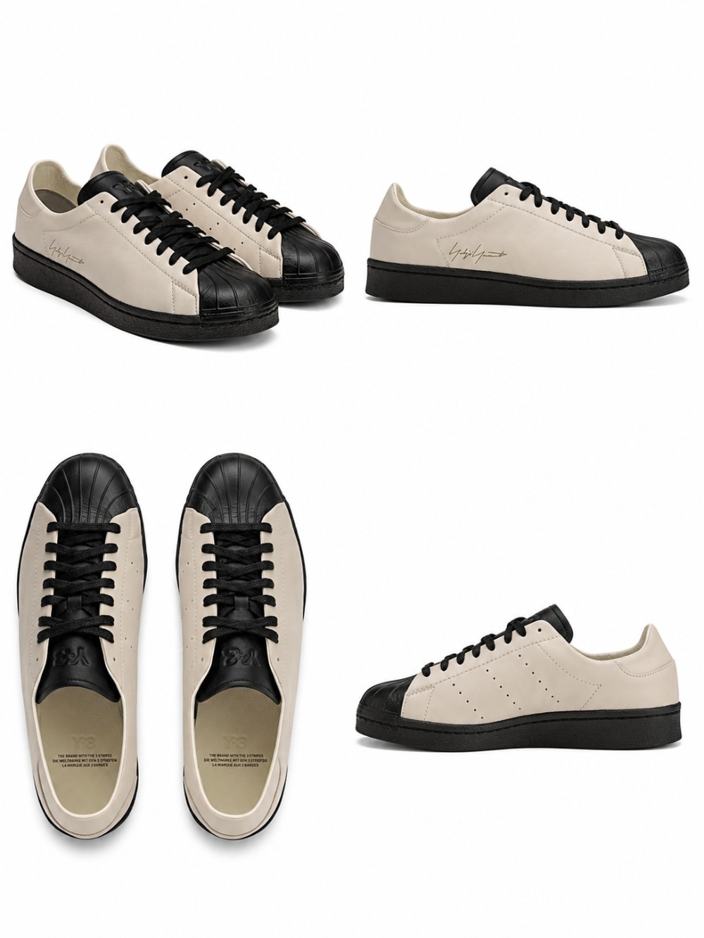 Y-3 x adidas Superstar Alumina Black — 34 / 36 / 39 / 40 / 41 / 42 / 43 / 45, Novo