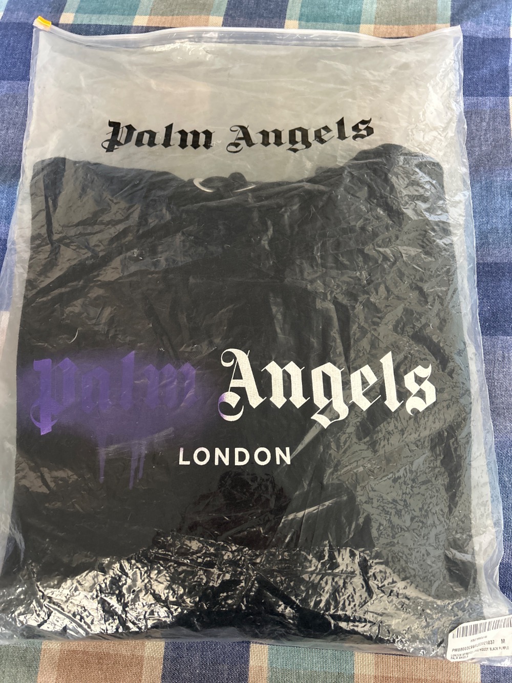 Moletom Palm Angels London Sprayed Black Purple
