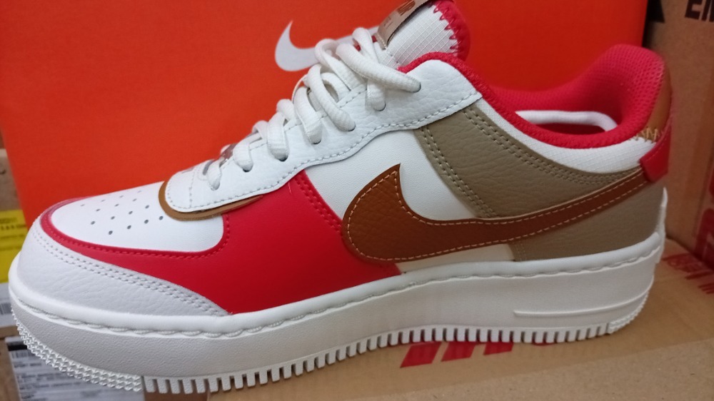 Nike Air Force 1 Low Shadow Phantom Fire Red Khaki
