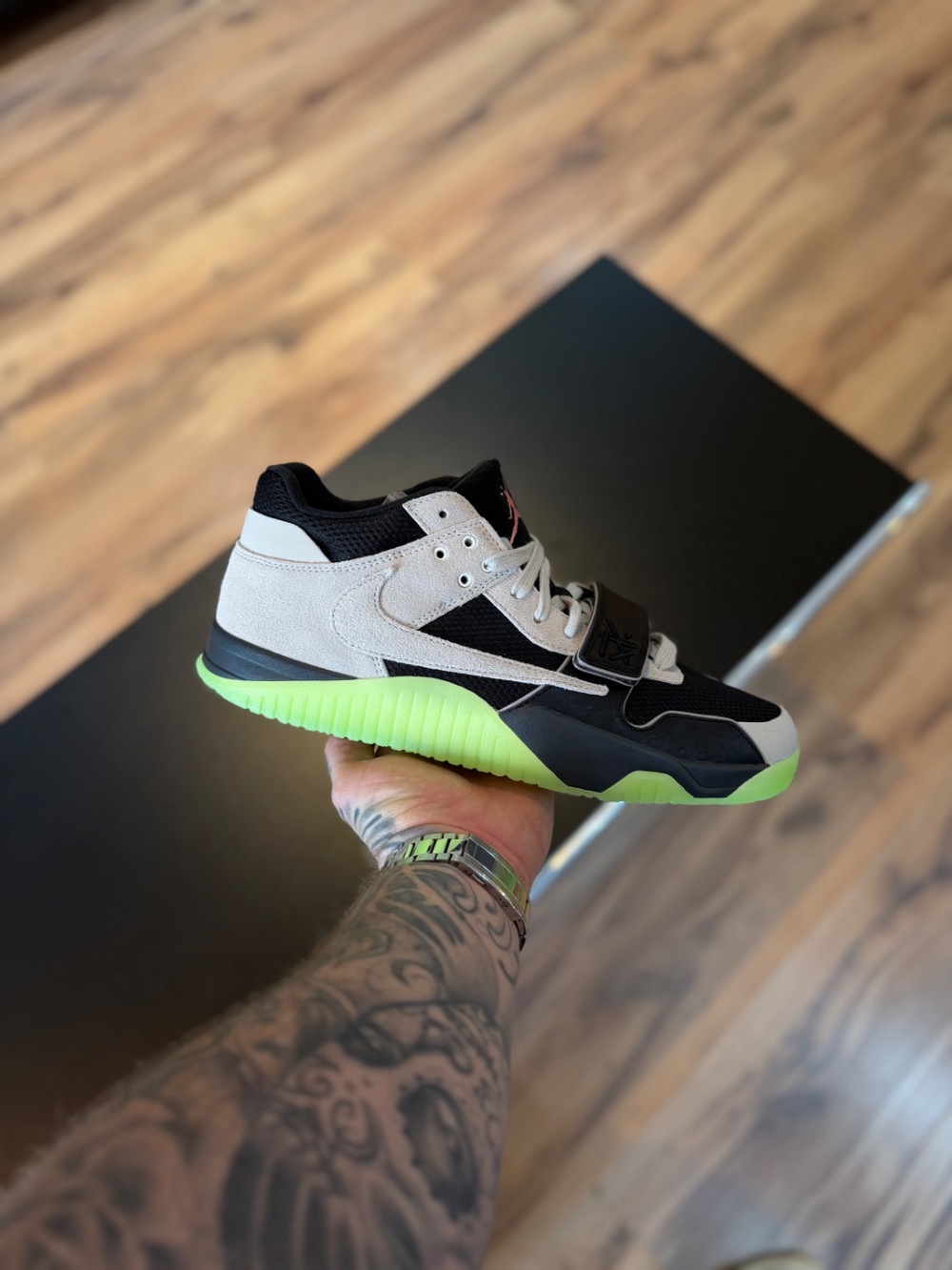 Chase B x Travis Scott x Jordan Jumpman Jack Black Night Silver Anthracite