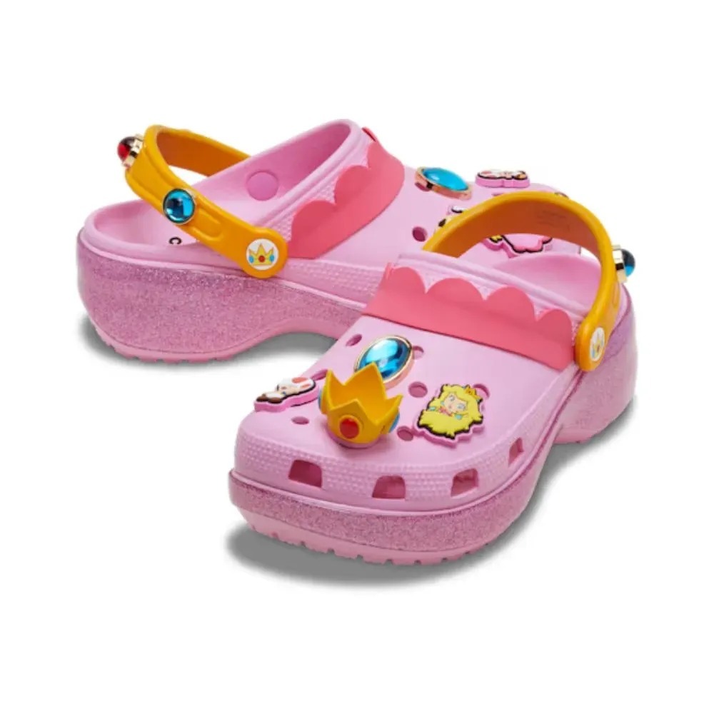 Super Mario x Crocs Classic Platform Clog Princess Peach Pink
