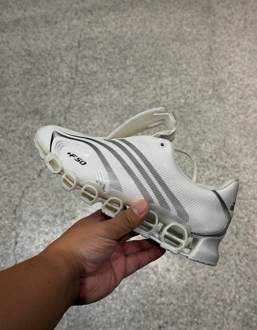 Consortium x adidas F50 Tunit Mega Cloud White Core Black Silver Metallic