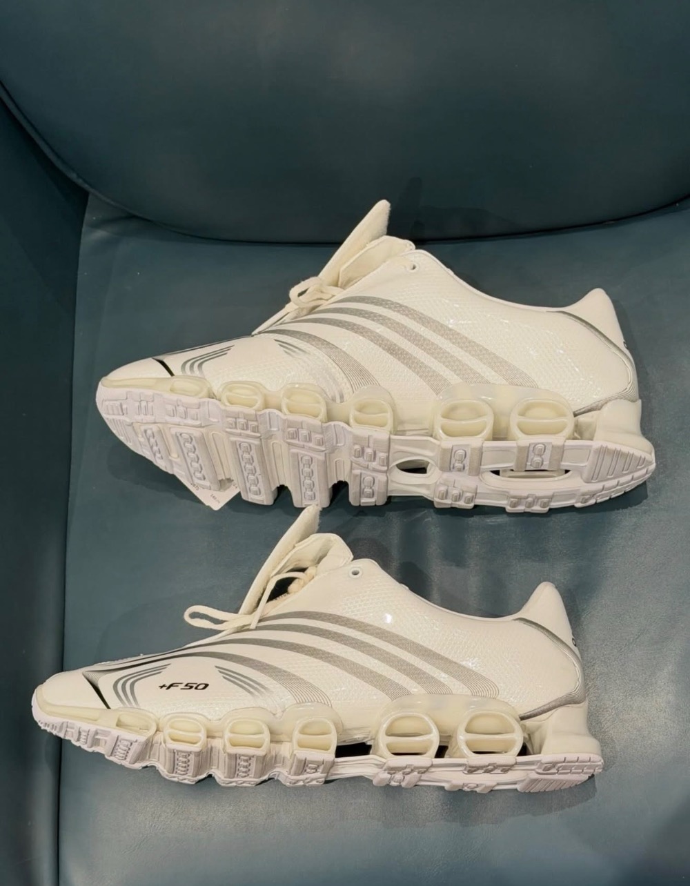 Consortium x adidas F50 Tunit Mega Cloud White Core Black Silver Metallic
