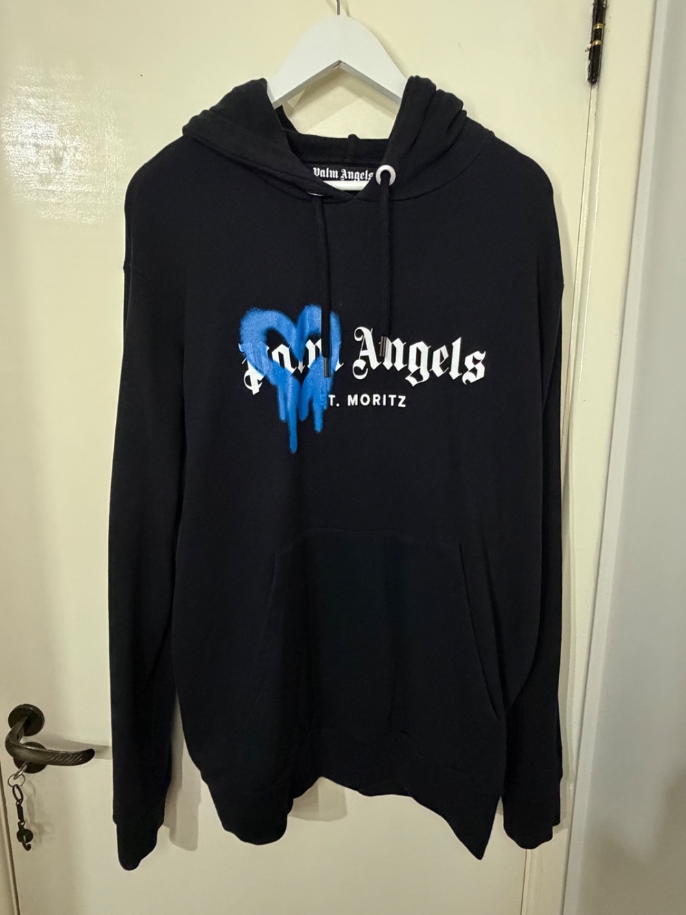 Moletom Palm Angels St. Moritz Heart Spray Blue