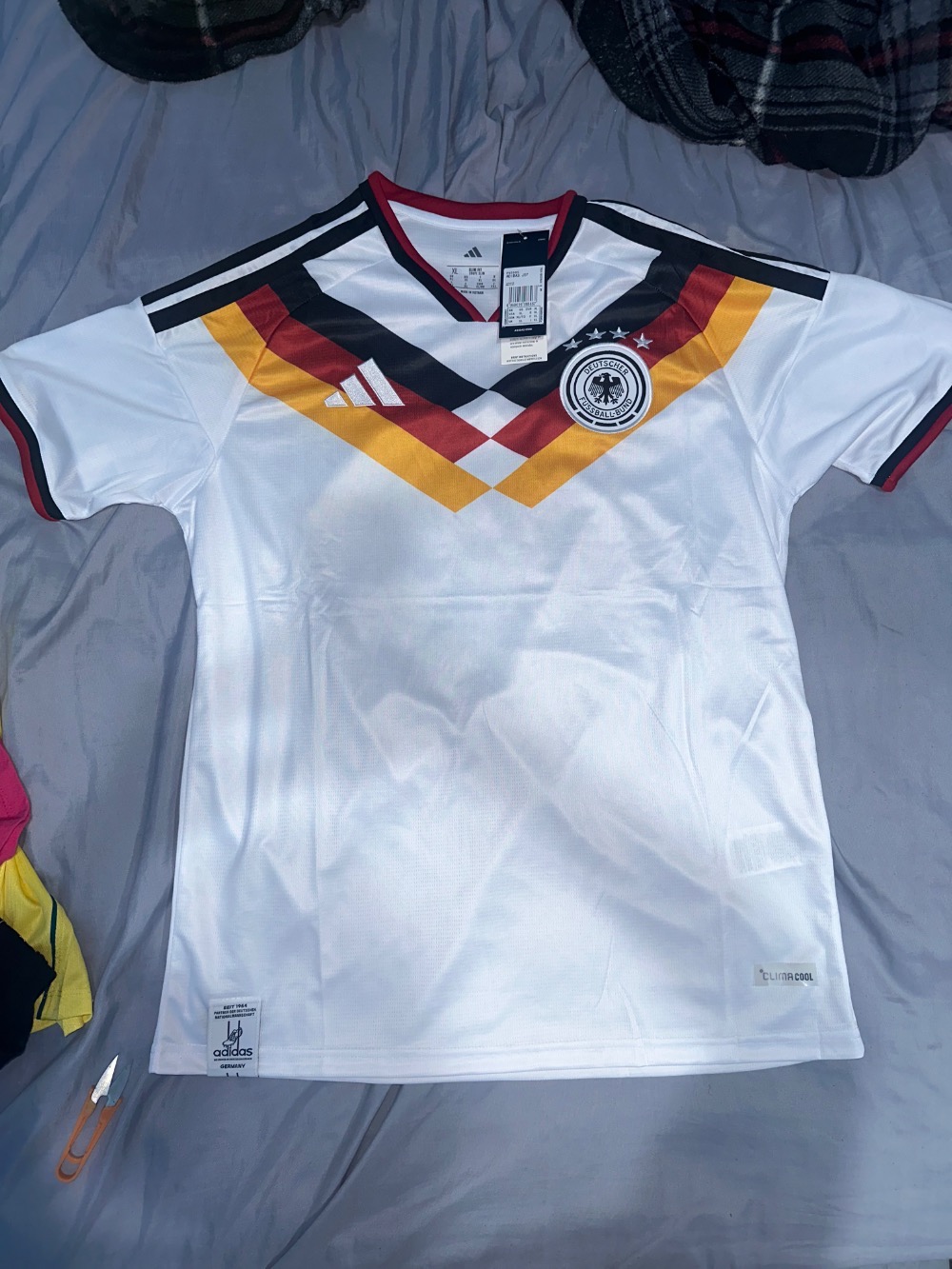 Camiseta adidas Alemanha Torcedor 26 White — XG, Novo