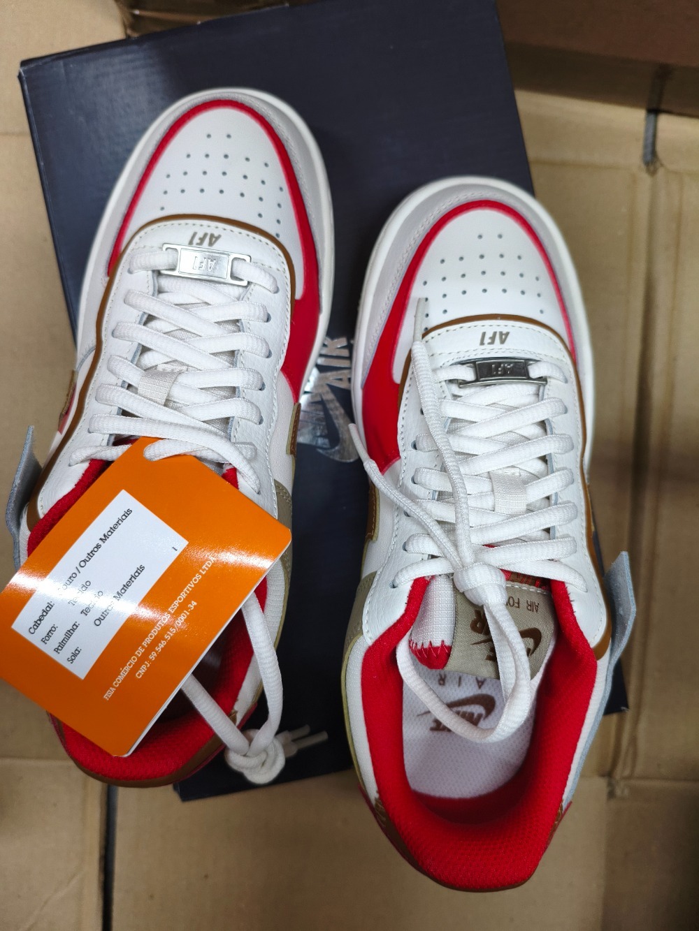 Nike Air Force 1 Low Shadow Phantom Fire Red Khaki