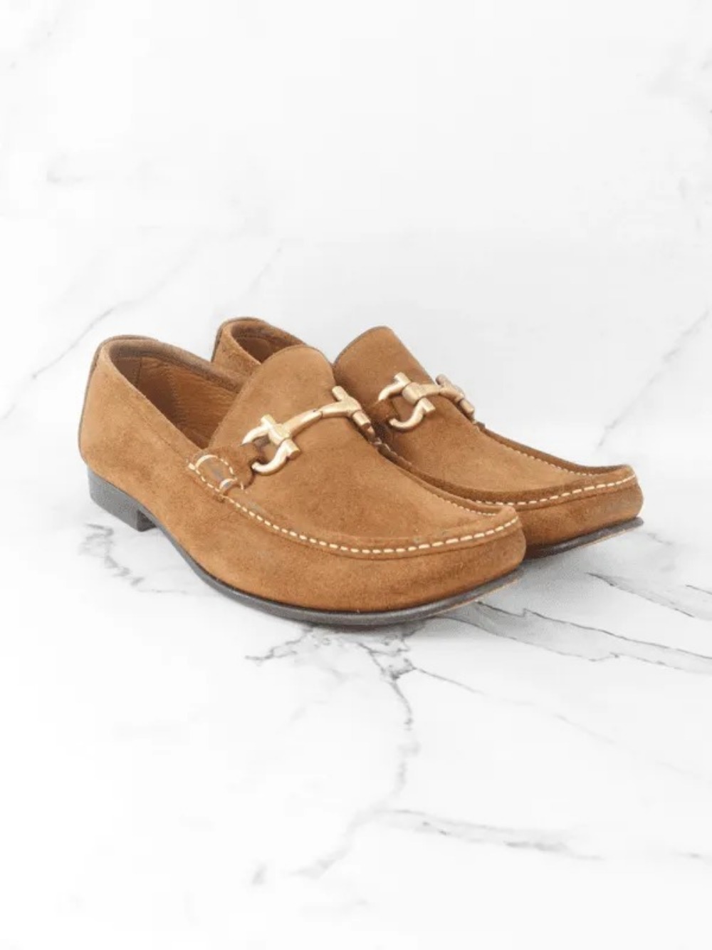Mocassim Ferragamo Gancini Marrom