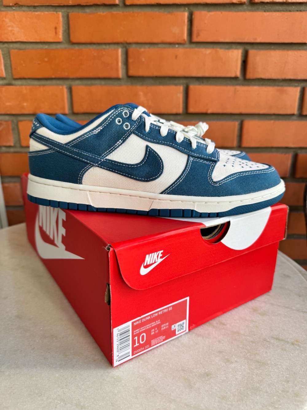 Nike Dunk Low Sashiko Industrial Blue — 42, Novo