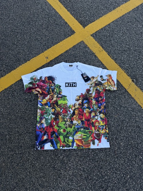 Marvel vs. Capcom x Kith Camiseta New Age of Heroes All-Over Printed White