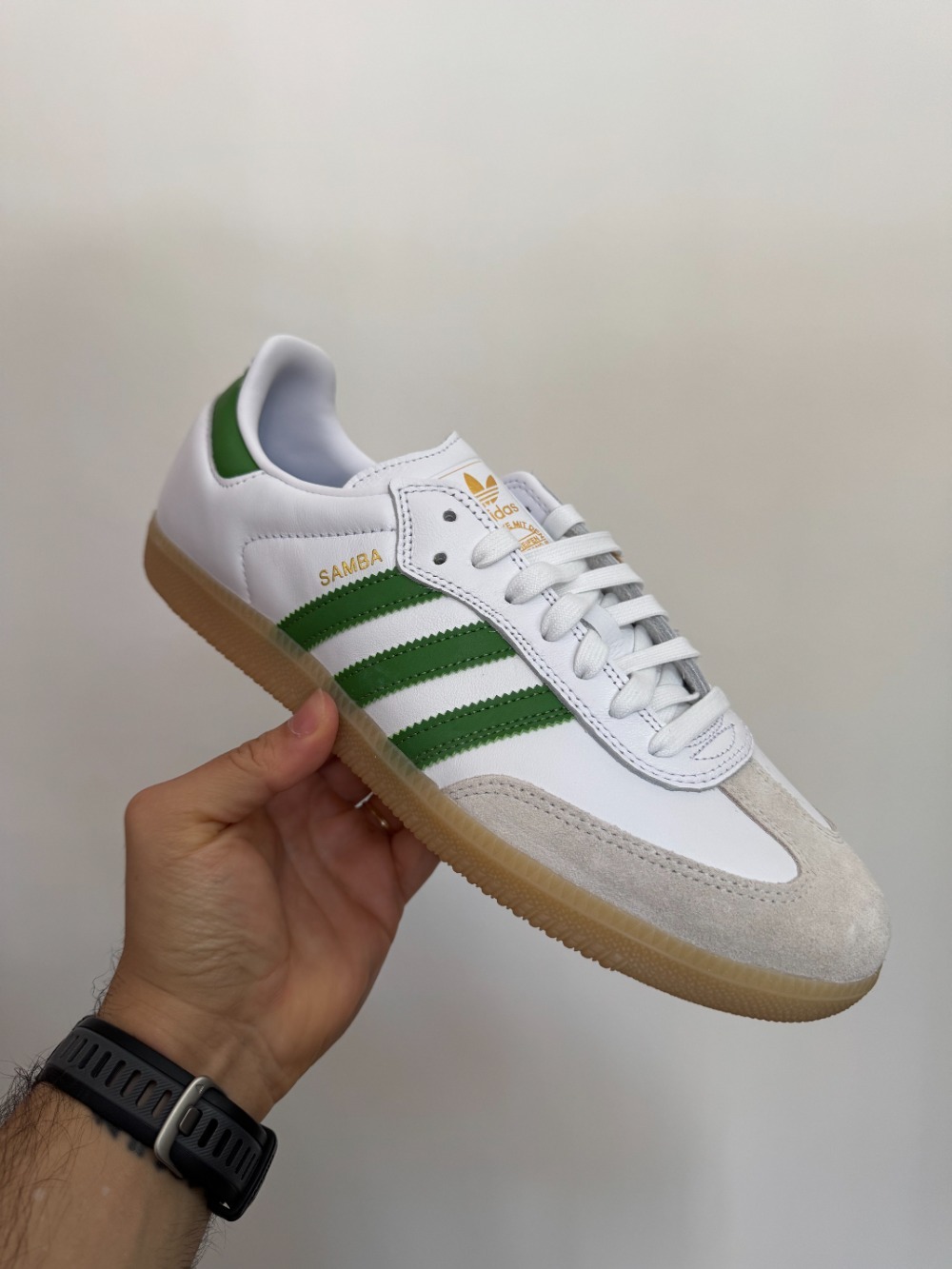 adidas Samba ADV Cloud White Crew Green Gum
