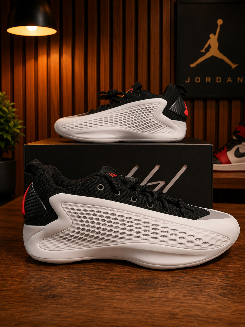 adidas AE 1 Low Cloud White Core Black Lucid Red