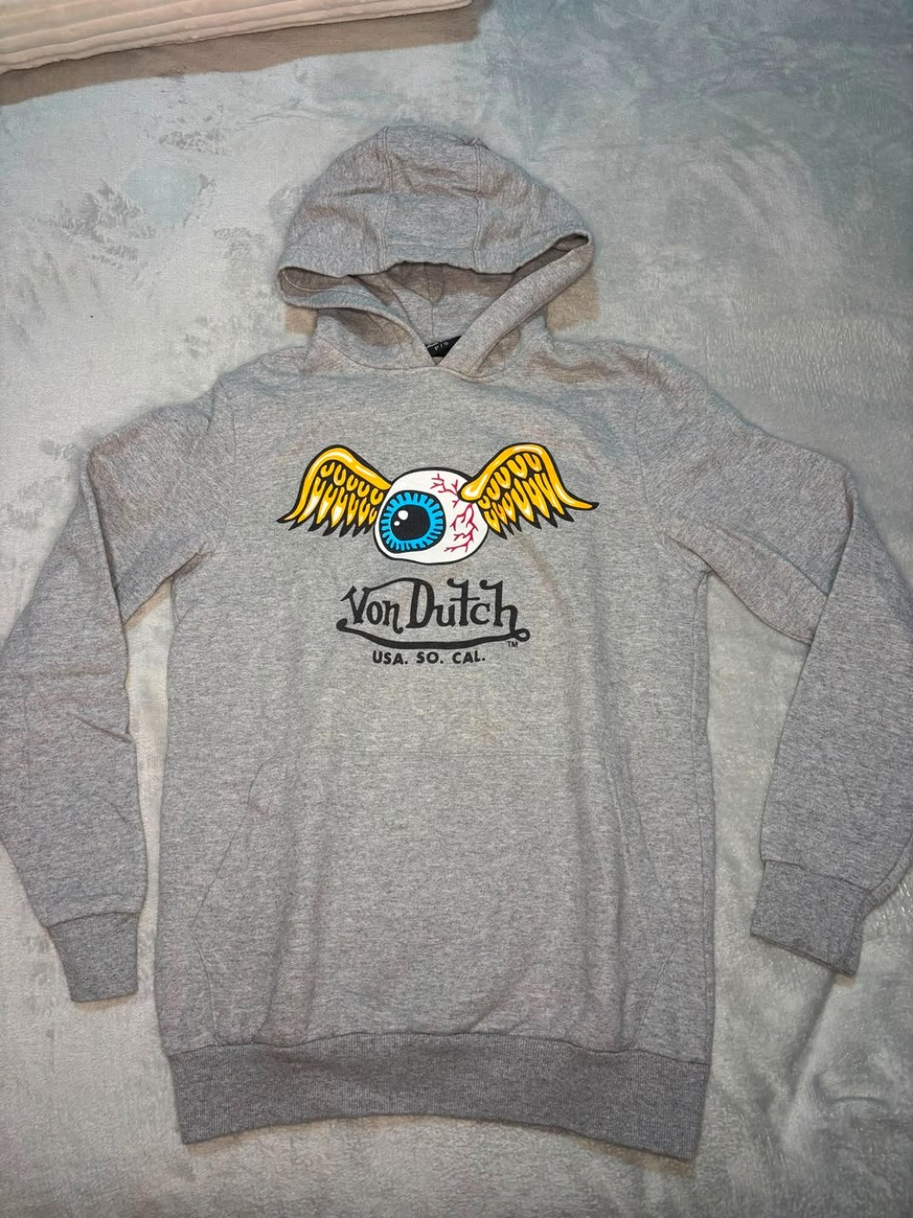 Moletom Von Dutch Cinza Flying Eyeball