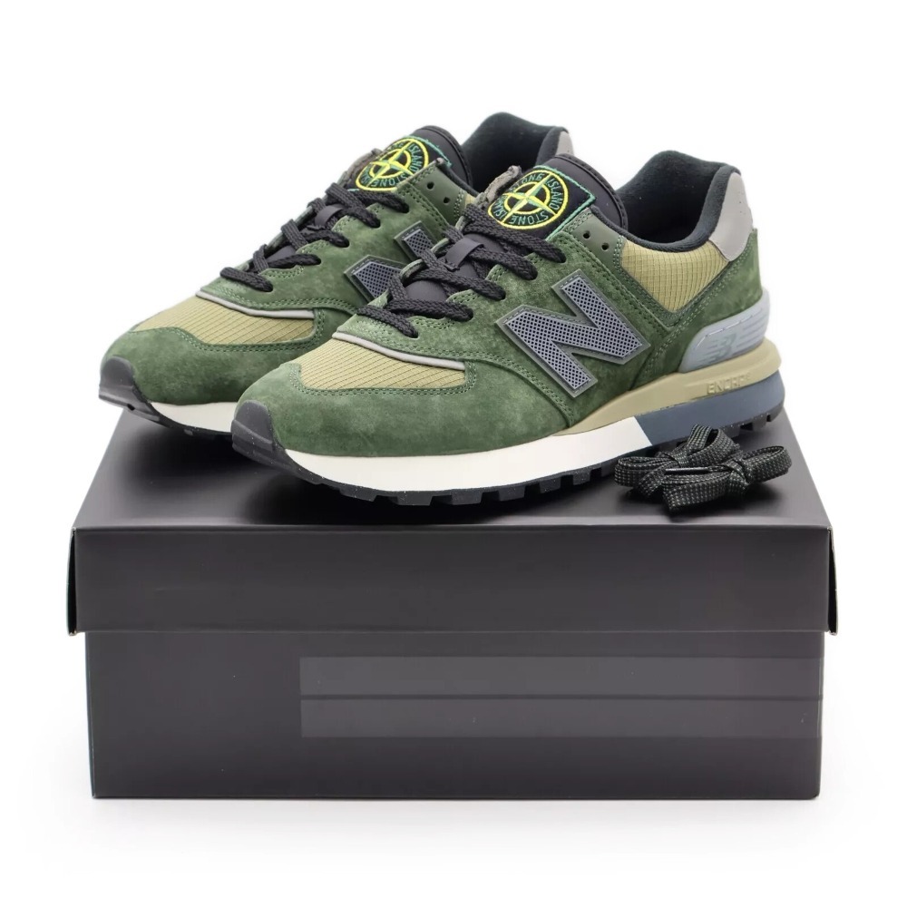 Stone Island x New Balance 574 Legacy Dark Green