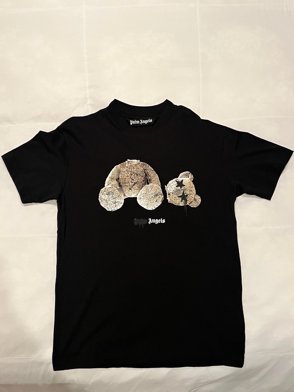Camisa Palm Angels Bear Print Sprayed Logo