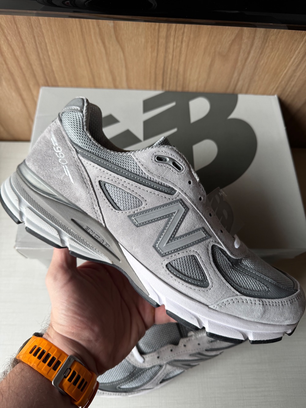 New Balance Made in USA 990v4 Grey White