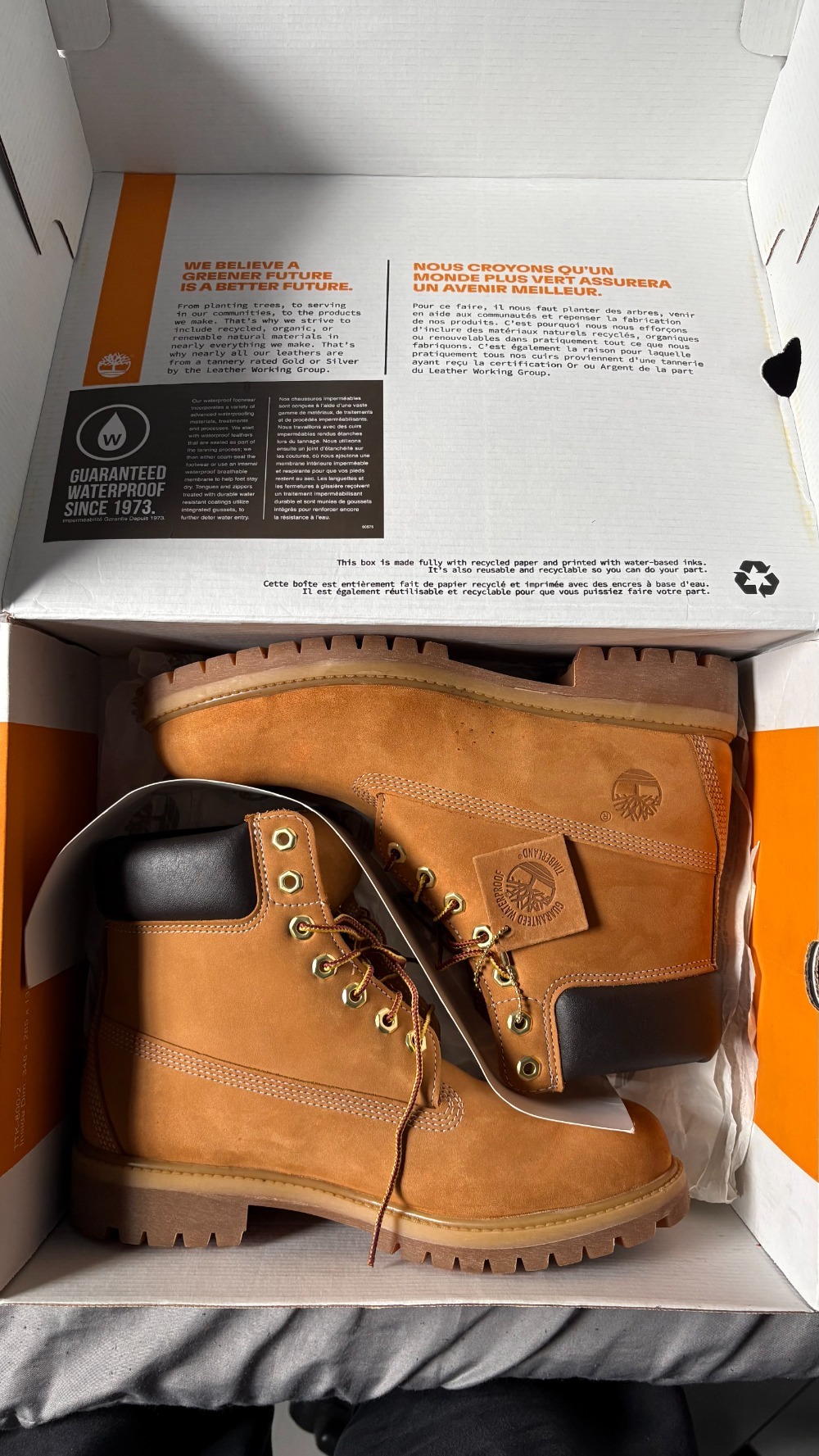 Timberland Premium 6 in lace waterproof wheat