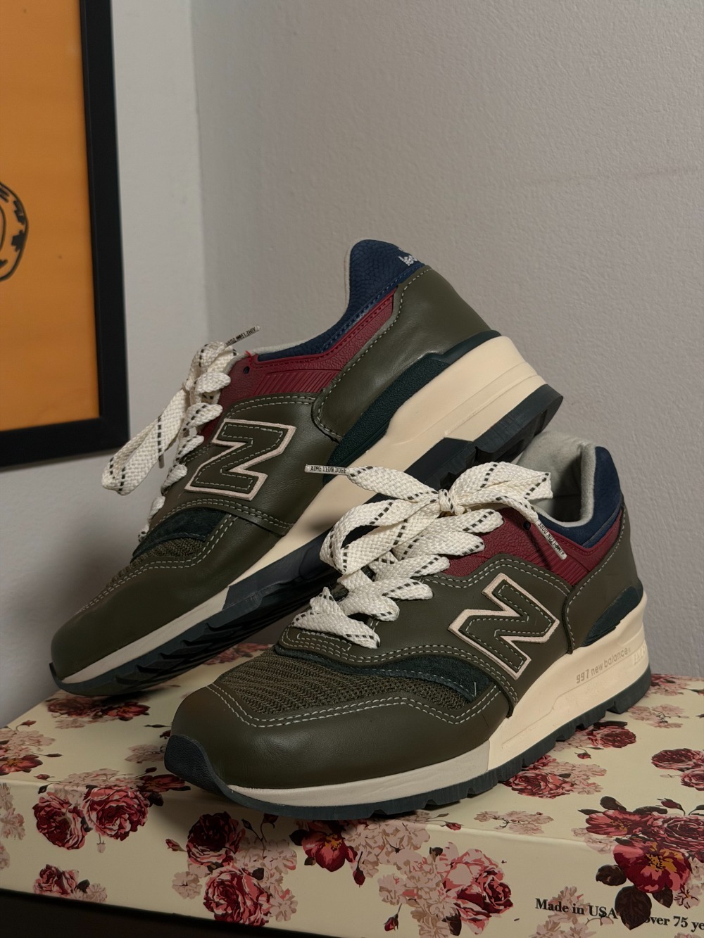 Aimé Leon Dore x New Balance 997 Made in USA Dark Moss Angora