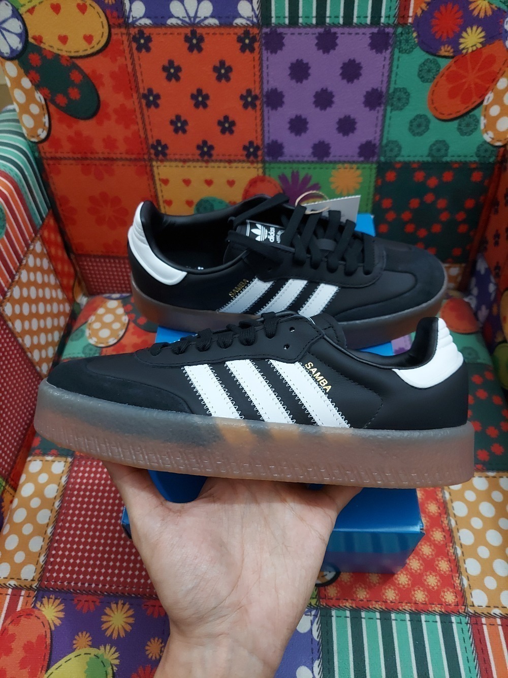 adidas Sambae Core Black Gold Metallic