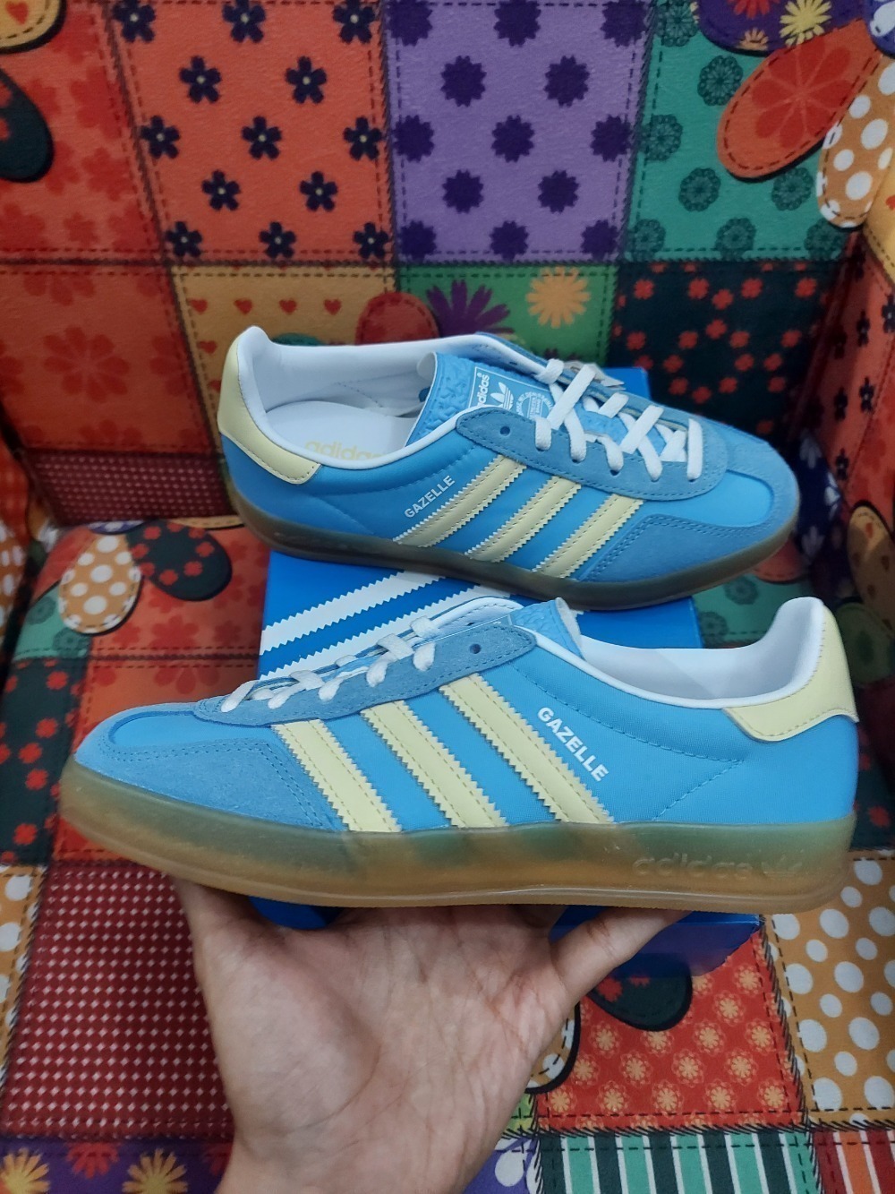 adidas Gazelle Indoor Semi Blue Burst Almost Yellow
