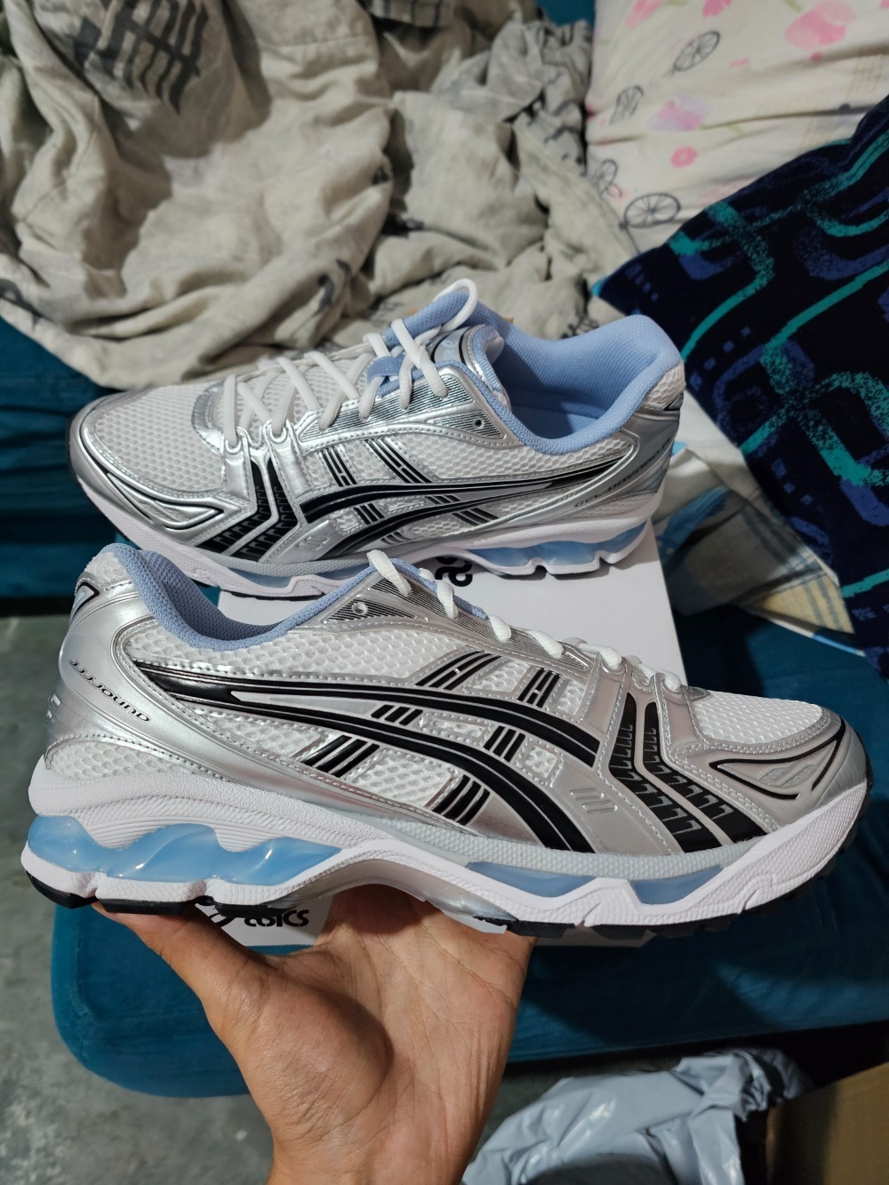 JJJJound x ASICS Gel-Kayano 14 White Blue