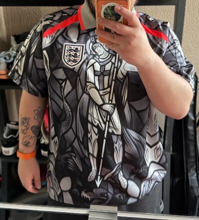 England x Palace x Nike Camiseta Football Jersey Pewter Grey