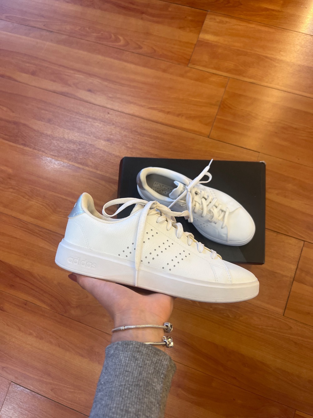 adidas Advantage Base 2.0 Cloud White Collegiate Green