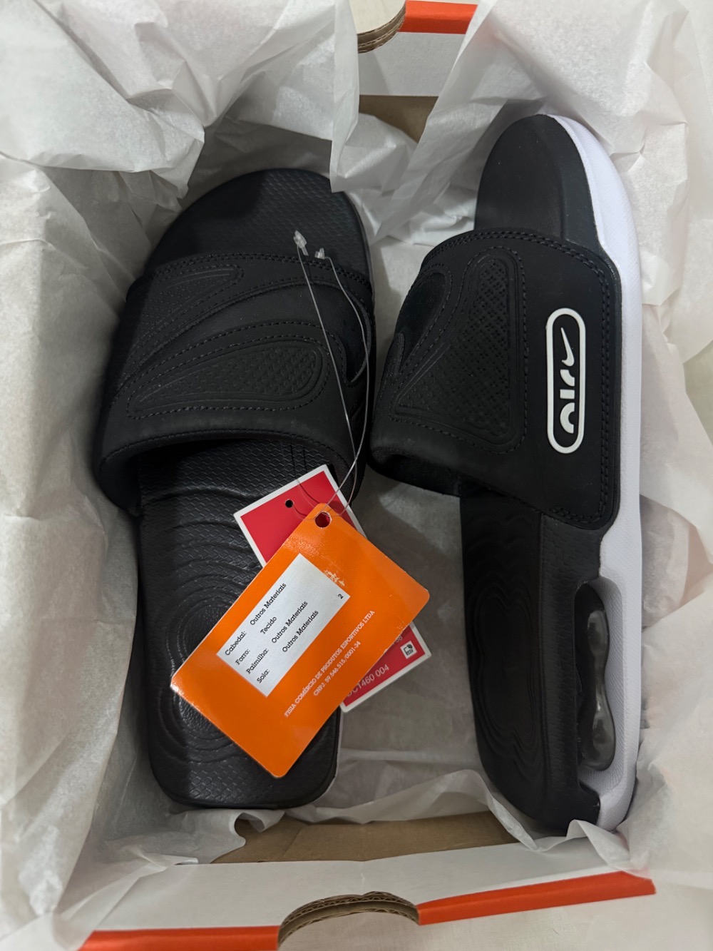 Chinelo Nike Air Max Cirro Black Metallic — 37, Novo