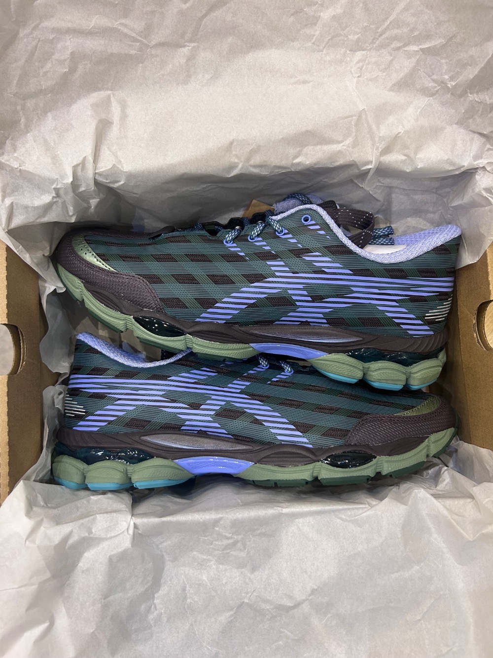 Kiko Kostadinov x Asics US8-S Gel-NYC Roasted Coffee Periwinkle Blue