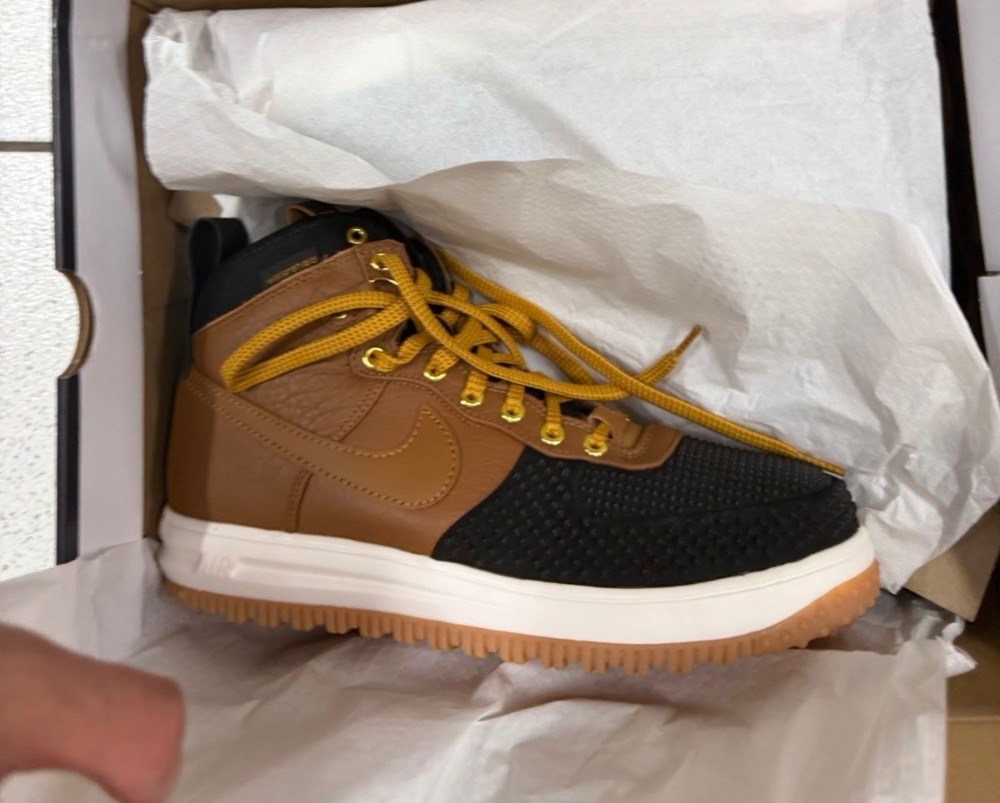 Nike Lunar Force 1 Winterized Duckboot Ale Brown Black Goldtone — 42, Novo